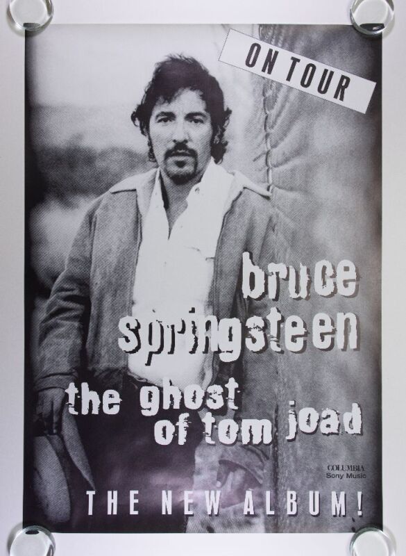 1995 Bruce Springsteen On Tour The Ghost of Tom Joad Columbia Sony Music Promotional Poster Mint 91