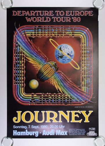 1980 Journey Audimax University of Hamburg Germany Poster Extra Fine 69