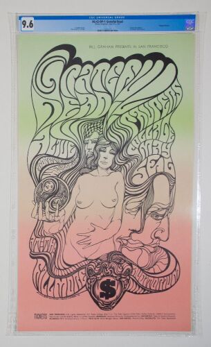 1967 BG-62 Grateful Dead Fillmore Auditorium Poster CGC 9.6