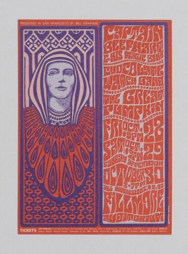 1966 BG-34 Captain Beefheart Fillmore Auditorium Handbill Near Mint 83