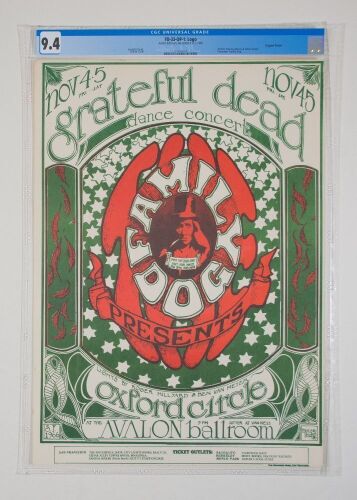 1966 FD-33 Grateful Dead Avalon Ballroom Poster CGC 9.4