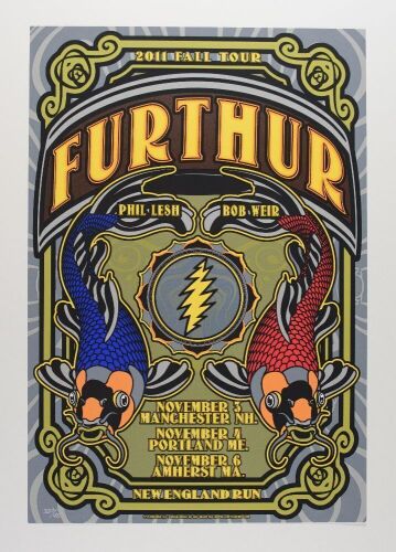 2011 Jeff Miller Furthur New England Run Fall Tour LE Poster Near Mint 89