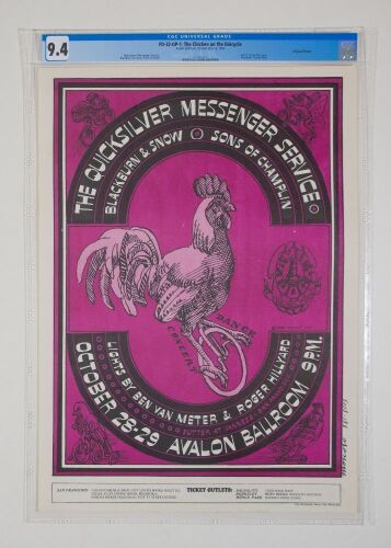 1966 FD-32 Quicksilver Messenger Service Avalon Ballroom Poster CGC 9.4