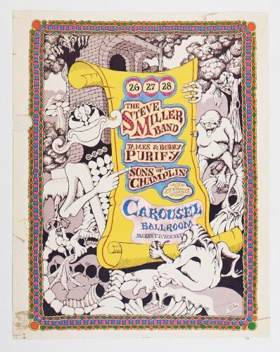 1968 AOR-2.168 Steve Miller Band Carousel Ballroom Poster Extra Fine 61