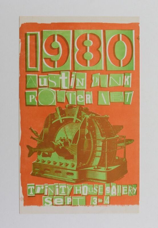 1980 Austin Punk Poster Art Trinity House Gallery Flyer Near Mint 87