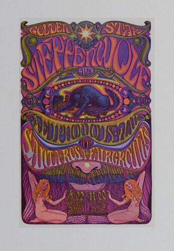 1969 Steppenwolf Santa Rosa Fairgrounds Handbill Mint 91