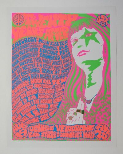 1989 Frank Kozik Buddy Miles Band of Gypsies Iron Butterfly Wavy Gravy Twenty Years After Festival Poster Mint 93