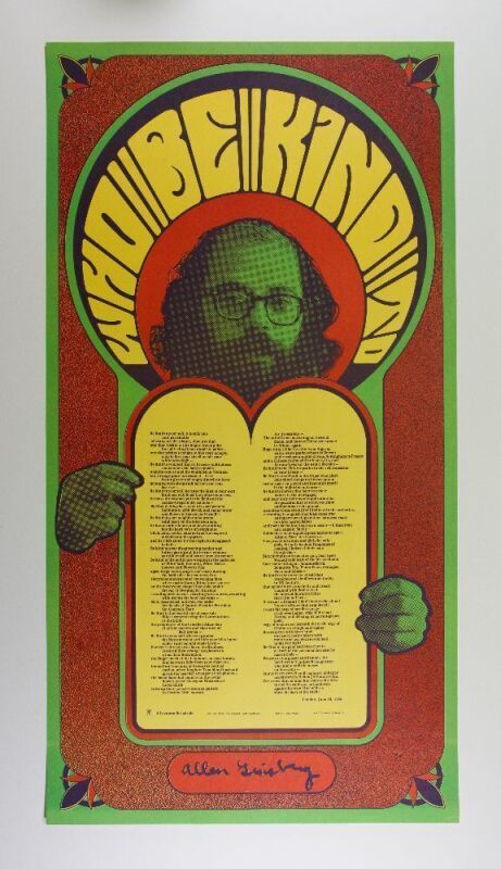 1967 Wes Wilson Who Be Kind To Poster Near Mint 85