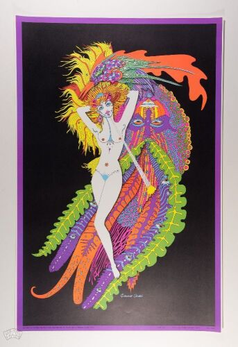 1969 Eduardo Arderi Dear Leda Wespac Visual Communications Blacklight Poster Mint 91