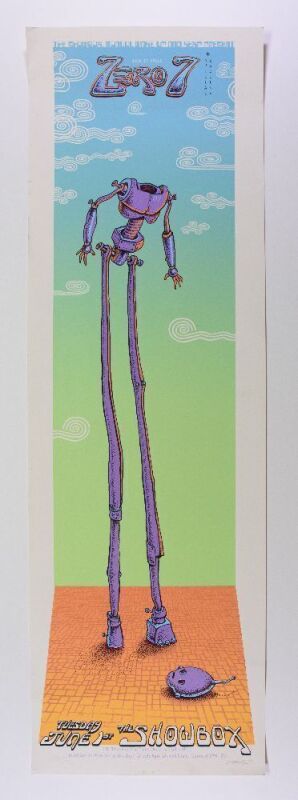 2004 EMEK Zero 7 The Showbox Seattle Signed Emek Poster Excellent 73