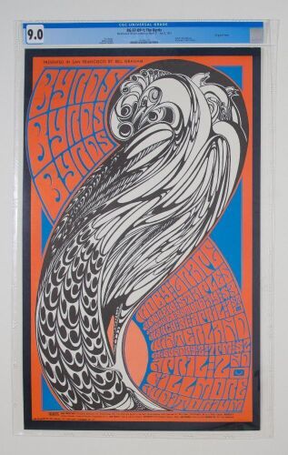 1967 BG-57 The Byrds Fillmore Auditorium Poster CGC 9.0