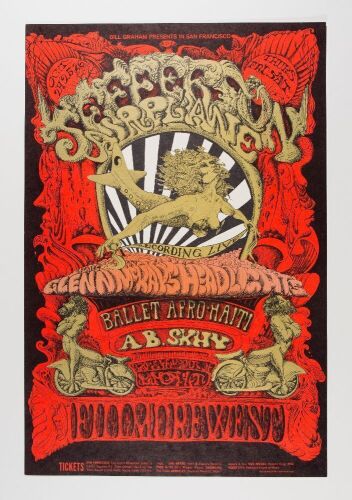 1968 BG-142 Jefferson Airplane Fillmore West Poster Mint 95