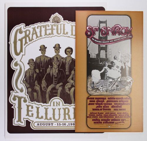 Lot of 2 Grateful Dead Mounted Posters Not Graded