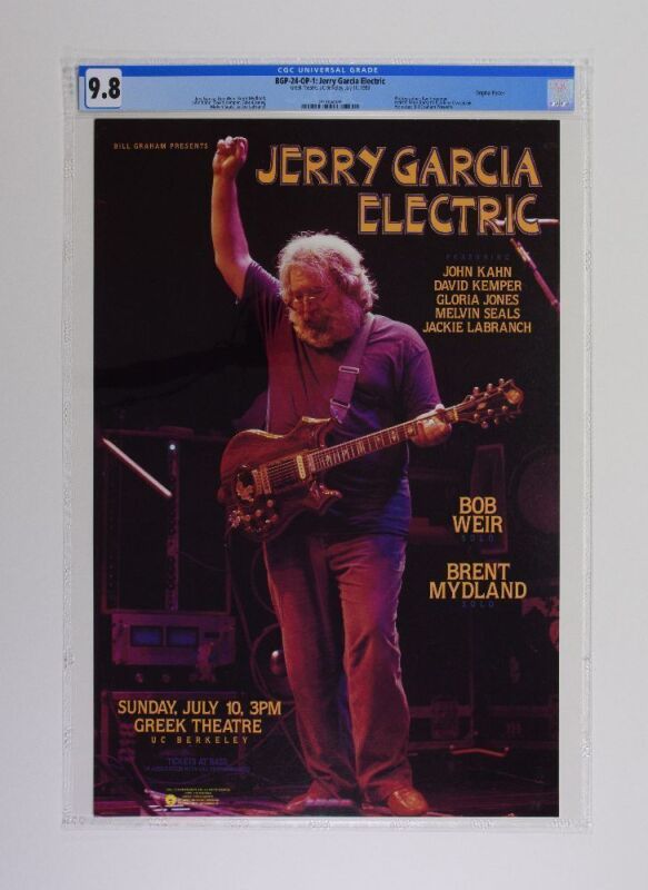 1988 BGP-24 Jerry Garcia Band Greek Theatre Berkeley Poster CGC 9.8