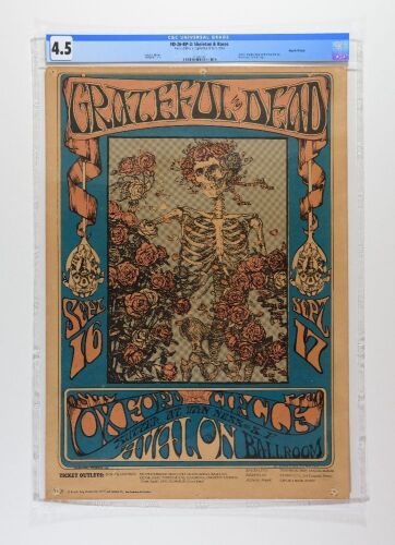 1966 FD-26 Grateful Dead Avalon Ballroom RP3 Poster CGC 4.5