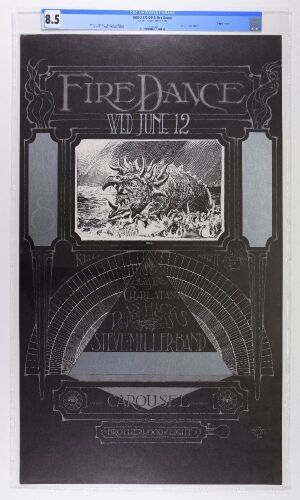 1968 AOR-2.173 Jefferson Airplane The Charlatans Carousel Ballroom Poster CGC 8.5