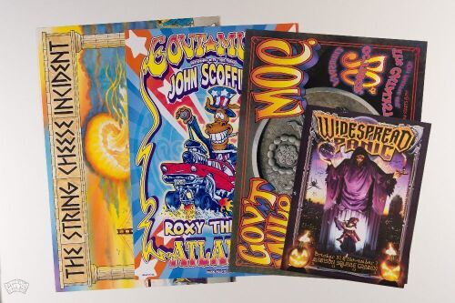 Lot of 4 Widespread Panic String Cheese Gov't Mule Moe Posters