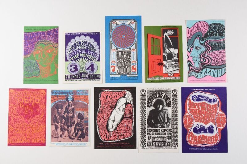 Lot of 10 Grateful Dead Fillmore and Avalon Postcards