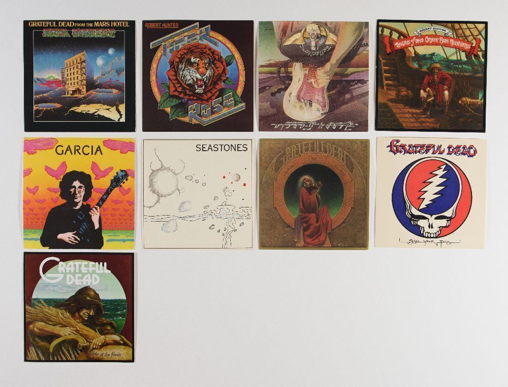 Lot of 9 Vintage Round Records Grateful Dead Jerry Garcia Robert Hunter ...