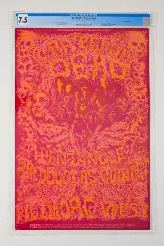 1969 BG-162 Grateful Dead Fillmore West Poster CGC 7.5