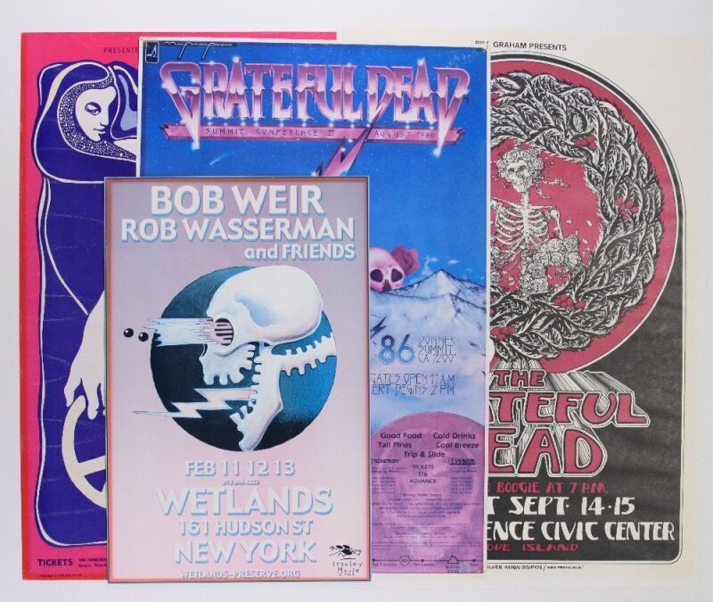 Lot of 4 Grateful Dead and Bob Weir Original & Reprint Posters