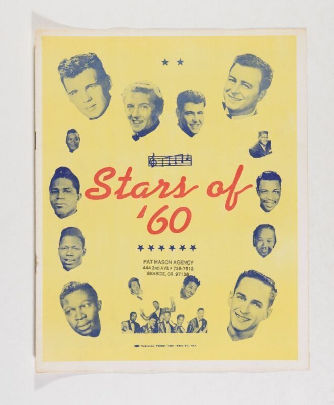 1960 Stars of the 60s Pat Mason Agency Program