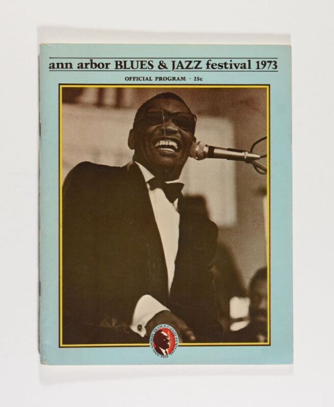 1973 Ray Charles Count Basie Ann Arbor Blues and Jazz Festival Program