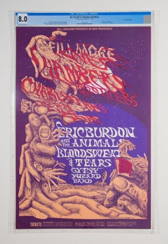 1968 BG-132 Chambers Brothers The Charlatans Fillmore West Poster CGC 8.0