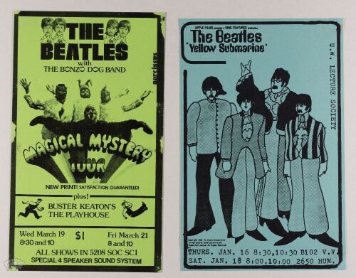 Lot of 2 Beatles Movie Screening Posters