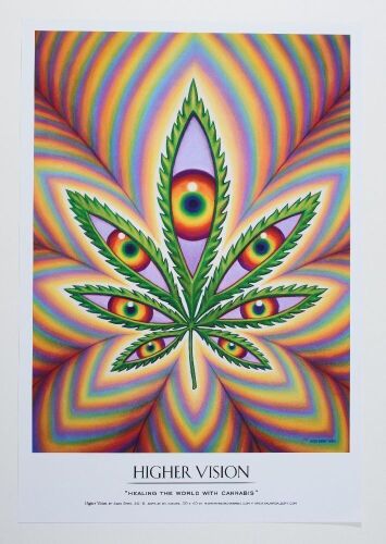 2016 Alex Grey Higher Vision Promo Print Poster Near Mint 81