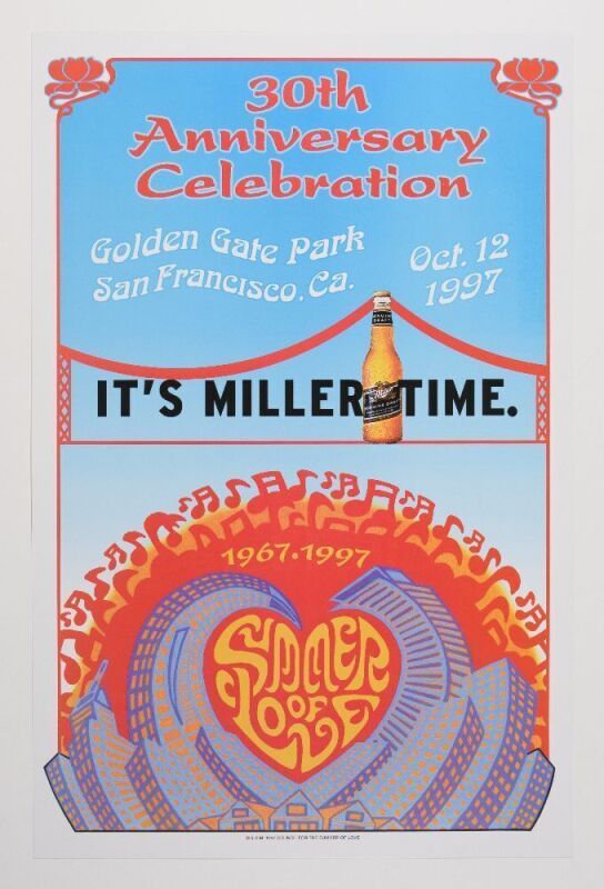 1997 30th Anniversary Summer of Love Golden Gate Park Near Mint 89