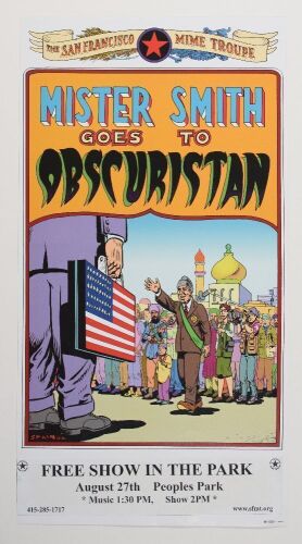 2002 SF Mime Troupe Mr. Smith Goes to Obscuristan Poster Near Mint 89