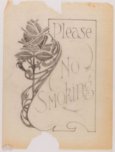 Stanley Mouse Please No Smoking Original Pencil Drawing Sketch