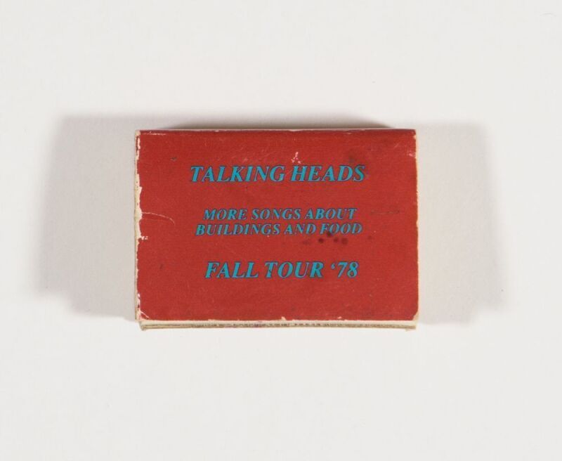 1978 Talking Heads More Songs About Buildings and Food Tour Matchbook