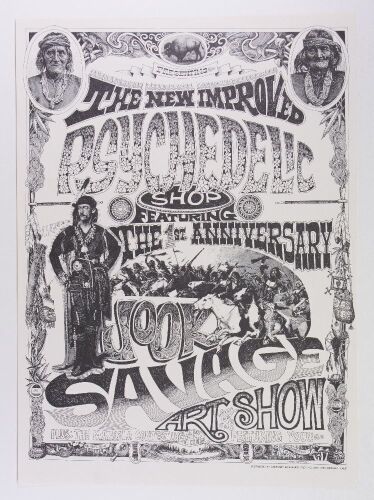 1967 AOR-79A Rick Griffin The Psychedelic Shop San Francisco RP3 Poster Near Mint 89