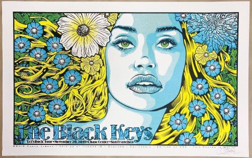 2019 Chuck Sperry The Black Keys Chase Center Test Print Signed Sperry Poster Near Mint 83