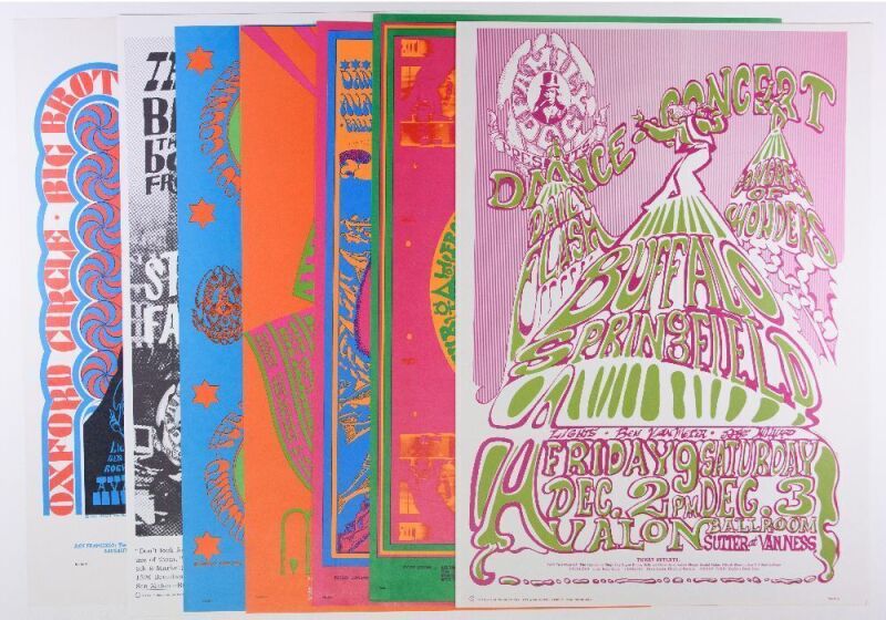 Lot of 7 Family Dog Avalon Ballroom RP Posters