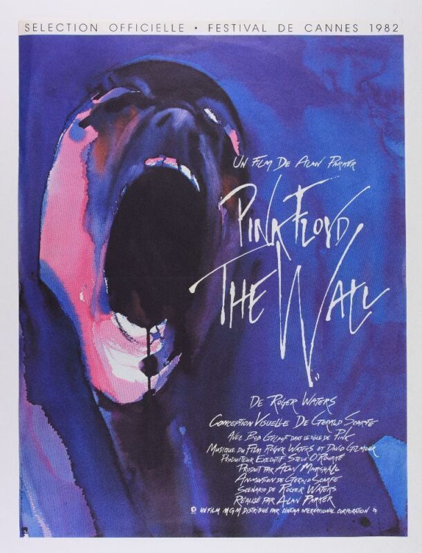 1982 Pink Floyd The Wall Movie Cannes Film Fest Poster Near Mint 89