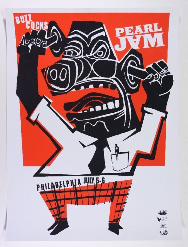 2003 Pearl Jam Buzzcocks Philadelphia Poster