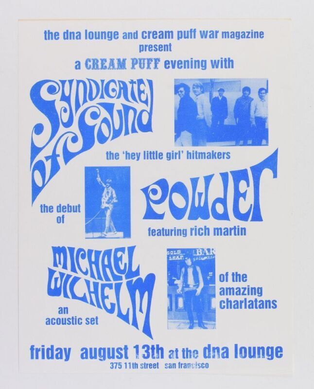 Syndicate of Sound Powder Michael Wilhelm DNA Lounge Flyer