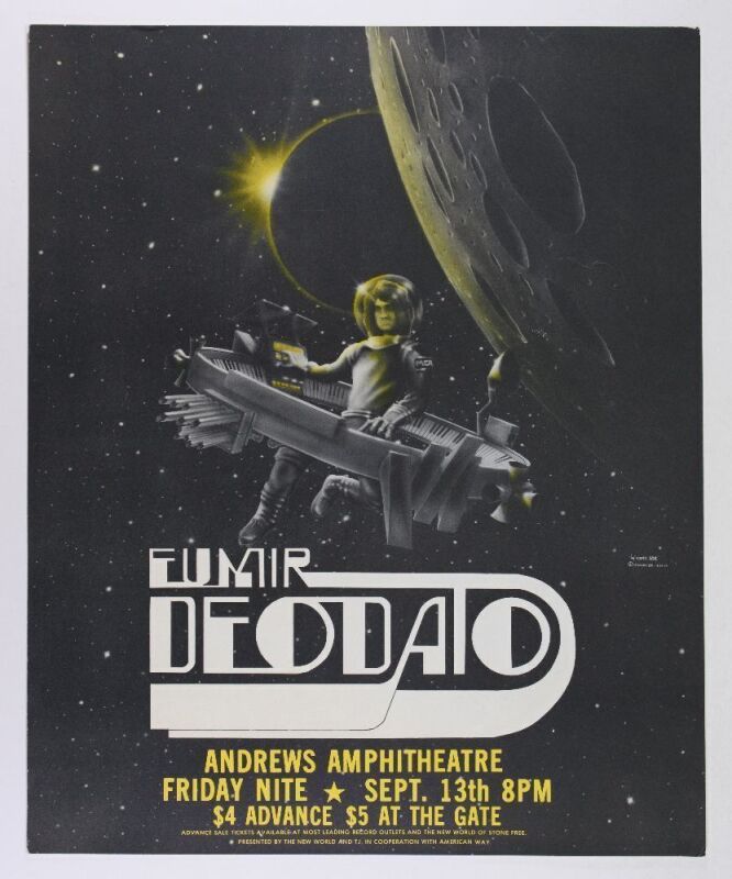 1974 Eumir Deodato Andrews Amphitheatre Poster Near Mint 89