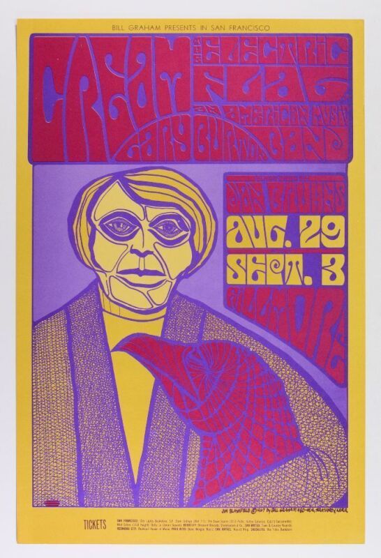 1967 BG-80 Cream Fillmore Auditorium RP2 Poster