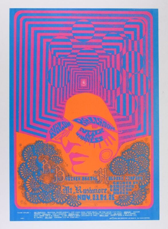 1967 FD-93 Big Brother Janis Joplin Avalon Ballroom Poster