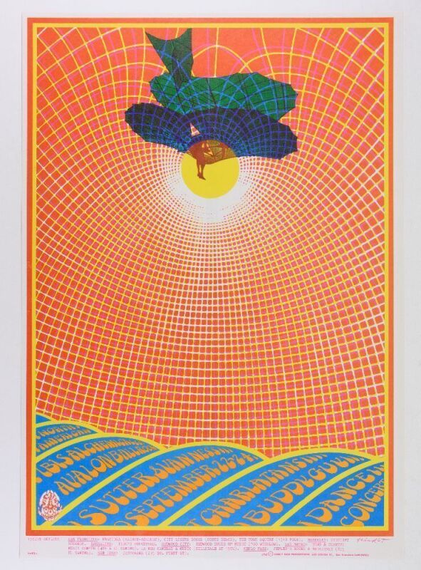 1967 FD-83 The Charlatans Buddy Guy Avalon Ballroom Poster Mint 91