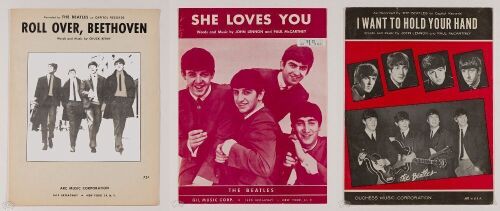 Lot of 3 Pieces Beatles Sheet Music