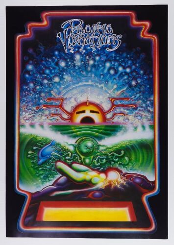 1989 Rick Griffin Pacific Vibrations Second Printing Poster Mint 93