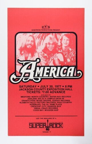 1977 America Jackson County Exposition Hall Cardboard Poster Near Mint 89