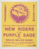 1975 New Riders of the Purple Sage Bruce Miller Band The Commodore Ballroom Vancouver Poster Excellent 77