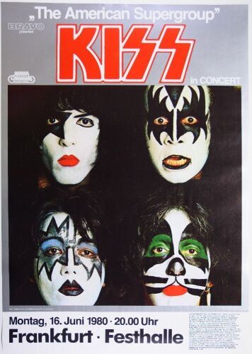 1980 KISS Festhalle Frankfurt Germany Poster Near Mint 81