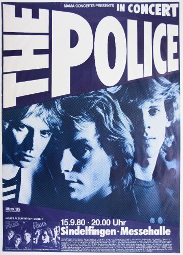 1980 The Police Sindelfingen Messehalle Germany Poster Excellent 71